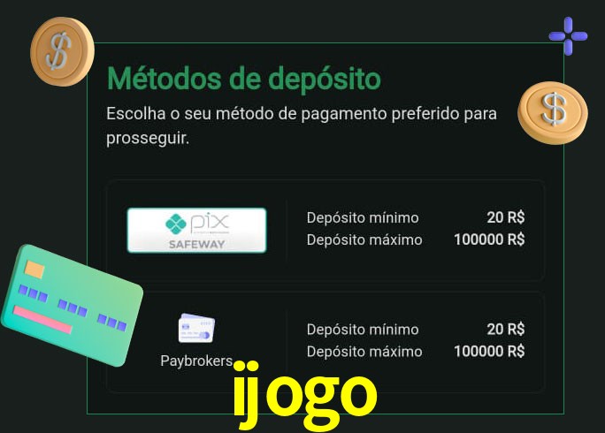 O cassino ijogo oferece uma grande variedade de métodos de pagamento